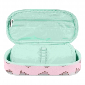 Piórnik saszetka usztywniona z wewnętrzną klapką - Pusheen Pink