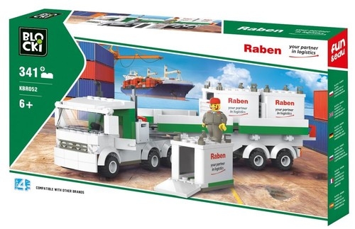 Klocki Blocki Raben Ciężarówka kontenerowa 343 elementów (KBR052)