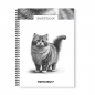 Szkicownik A4 na spirali Kot Ragamuffin 50k z perforacją 120 gsm