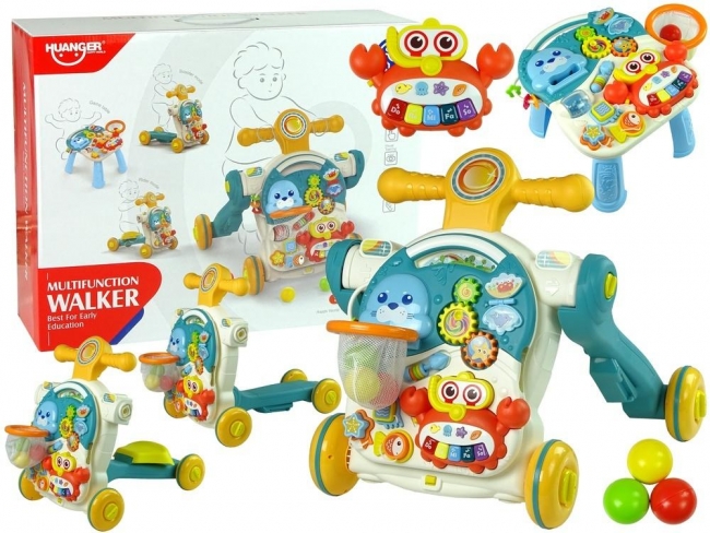 Stolik edukacyjny pchacz 4w1