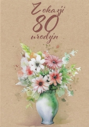 Kartka okolicznościowa Urodziny 80