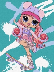 Malowanie po numerach - Tweens LOL Skate Dance..