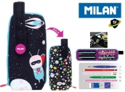 Multipiórnik owalny z 4 piórnikami SH czerwony miś
