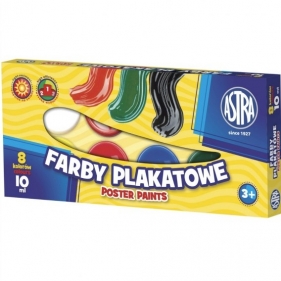 Farby plakatowe Astra, 8 kolorów x 10ml (83113901)