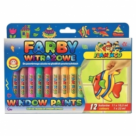 Farby witrażowe 10,5ml 11 kolorów + konturowa
