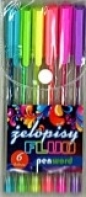 Żelopis fluo 6 kolorów premium (2012-6)