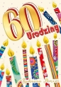 Karnet A5 Urodziny 60 - Świeczki