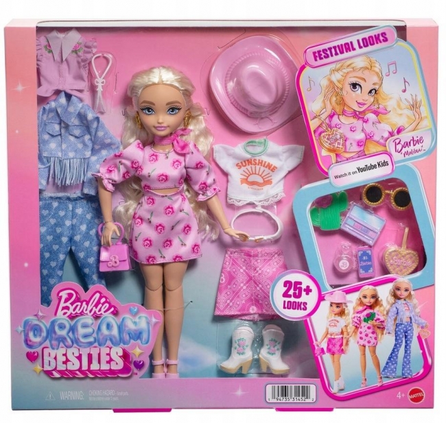 <img src='https://webimage.pl/pics/522/4/d0194735314522.jpg' style='height:440px' /> Barbie Dream Besties Malibu Festiwalowe stylizacje