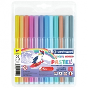 Flamaster Centropen 7550/12 pastel 12 kol. (775501209)