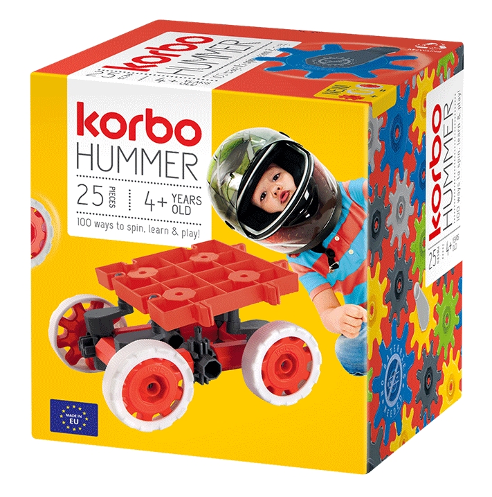 Klocki korbo Hummer 25 - czerwony
