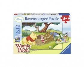 Puzzle Wielki dzień z Kubusiem Puchatkiem 2x12 (075522)