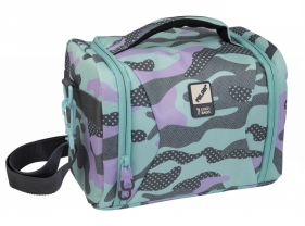 Termiczna duża torba Milan na żywnośc 5l Turquoise Camouflage, zielono-fioletowa (08808GM)