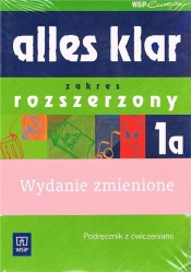 Alles klar 1a zakres rozsz Język niemiecki kl 1 Podręcznik z ćwiczeniami i płytą CD Szkoła średnia (Uszkodzona okładka)