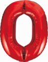 Balon foliowy Godan cyfra 0 czerwona  85cm (BCHCW0)
