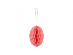 Dekoracja papierowa honeycomb jajko rózowa 12cm