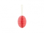 Dekoracja papierowa honeycomb jajko rózowa 12cm