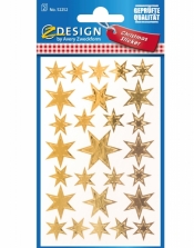 Naklejki bożonarodzeniowe Z Design - Złote gwiazdy (52252)