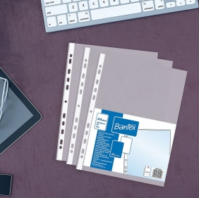 Koszulki na dokumenty Bantex Budget groszkowa A4+ kolor: bezbarwny typu U 90 mic. (400124957)