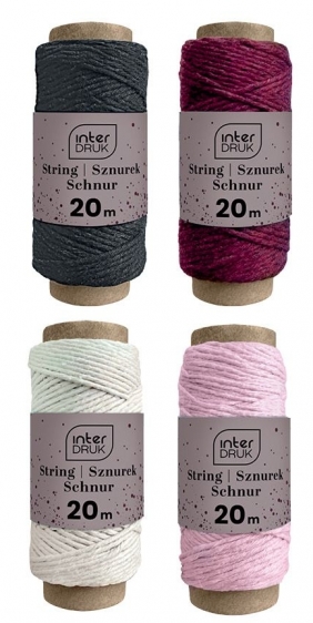 Sznurek na szpulce 20m Satin Gold, 12 szt.