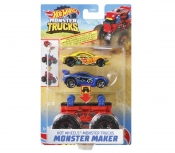 Hot Wheels Monster Trucks: Pojazd Monster Maker - Czerwony (GWW13/GWW14)