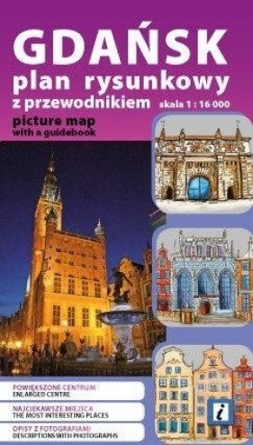 Plan kieszonkowy rys. - Gdańsk w.pol-ang 1:16 000 - Praca zbiorowa