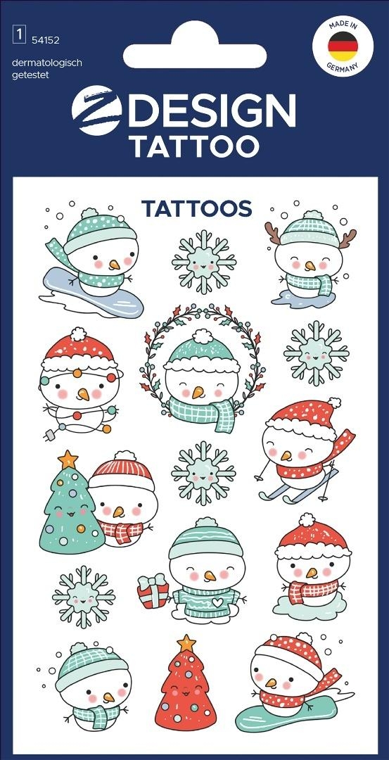 <img src='https://webimage.pl/pics/524/1/d4004182541524.jpg' style='height:440px' /> Tatuaże bożonarodzeniowe dla dzieci - bałwanki