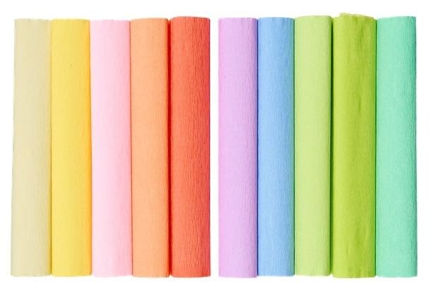 Bibuła marszczona 10 kol. pastel 25x200cm HERLITZ