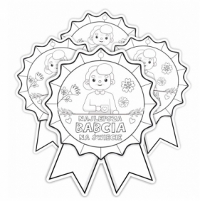 Medal papierowy - Najlepsza babcia 4szt