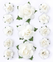 Ozdoba papierowa Galeria Papieru kwiaty róże białe (252027)