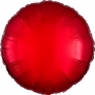  Balon foliowy metalik czerwony okrągły luzem 43cm