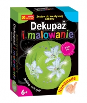 Dekupaż i malowanie Białe lilie