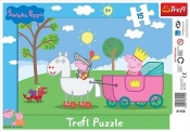 Puzzle ramkowe 15 Świnka Peppa rycerz (Uszkodzone) (31152)