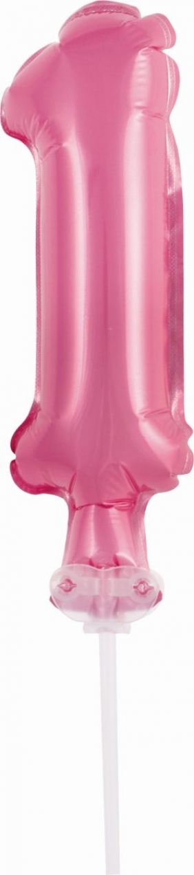 Balon foliowy Godan różowy 13 cm cyfra 1 (BC-5ROI)