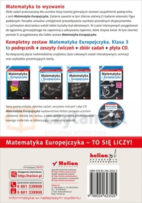 Matematyka Europejczyka 3 Zbiór zadań z płytą CD - Madziąg Ewa, Muchowska Małgorzata