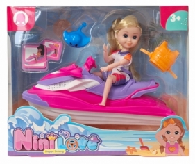 Lalka na skuterze wodnym z akcesoriami