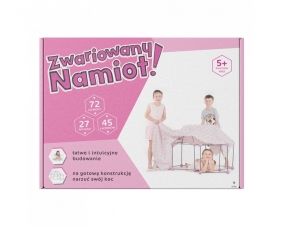 Zwariowany namiot szaro-różowy