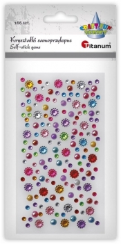 Kryształki samoprzylepne mix 166szt