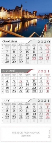 Kalendarz 2021 Trójdzielny Gdańsk CRUX