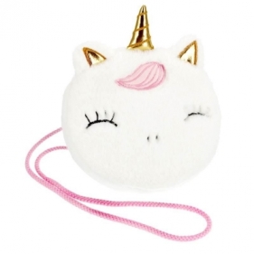 Torebka na ramię pluszowa White Unicorn
