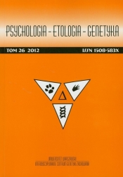 Psychologia Etologia Genetyka Tom 26/2012