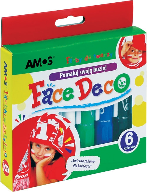 Farby do twarzy Amos Face Deco 6 kolorów