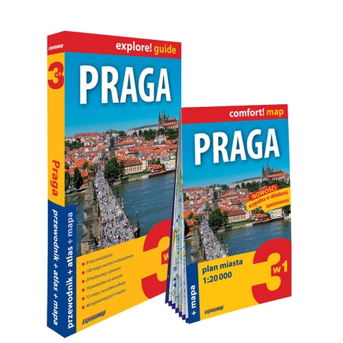 Praga explore! guide (3w1: przewodnik + atlas + mapa)