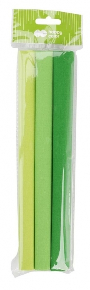 Bibuła marszczona 25x200 cm, zielony jasny, 3szt