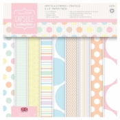 Zestaw papierów 15,2X15,2 CM PAPERMANIA CAPSULE SPOTS & STRI
