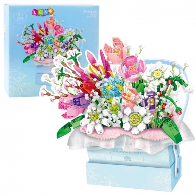 <img src='https://webimage.pl/pics/526/4/d5905991074526.jpg' style='height:440px' /> Klocki konstrukcyjne box kwiatowy niebieski 761el