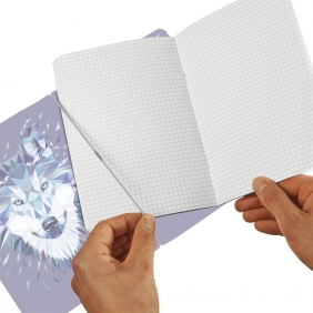 Notatnik PP my.book Flex A4/2x40k linia, kratka - Wolf