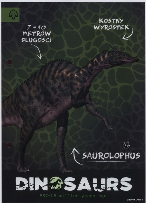 Wkład do segregatora A5 Dinozaur Saurolophus