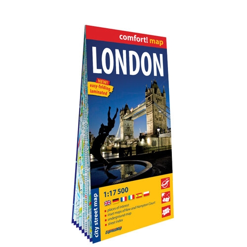 Londyn (London). Laminowany plan miasta 1:17 500