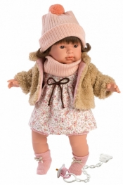Lalka płacząca Pippa brunetka beżowe futerko 42152 42 cm (42152)
