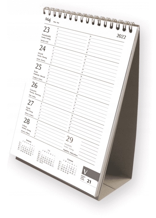 Kalendarz biurkowy ze spiralką 2022, A5 (T-101-3-06) 